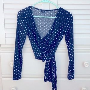 Wrap around crop top